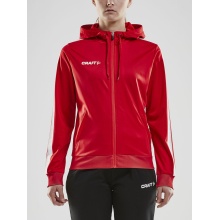 Craft Hoodie Fullzip Pro Control red/white Women